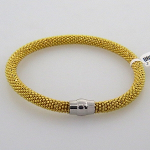 pulsera fope mediana enchapado amarillo con cierre blanco